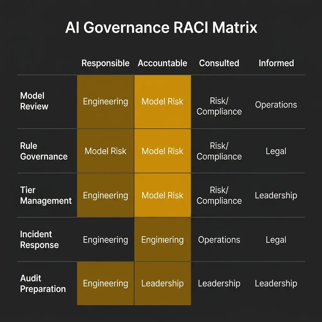 AI Governance RACI Matrix