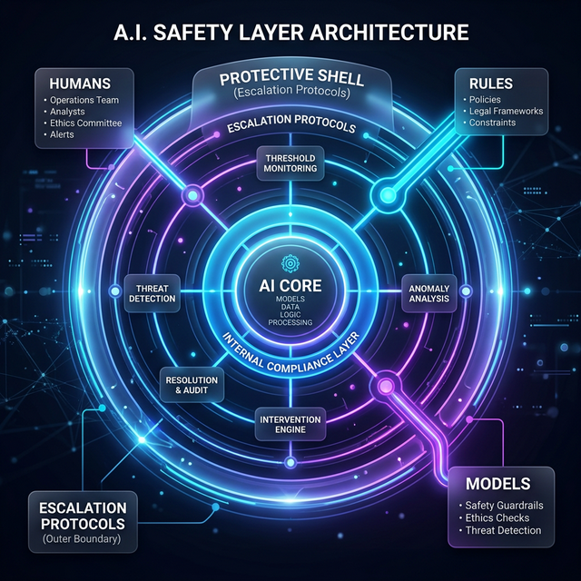 AI Escalation Protocols: An architectural safety layer that manages transitions between control tiers during anomalies